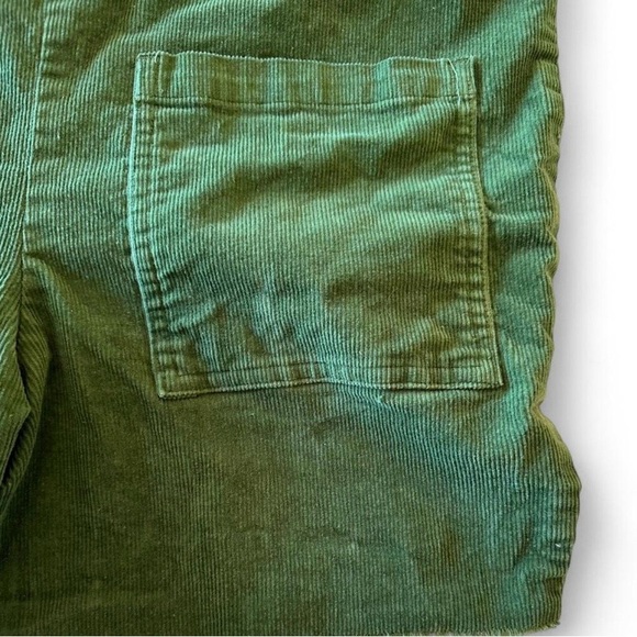Lucy & Yak Green Corduroy Short Overalls Dungarees Tie Strap Size US 4 - Picture 5 of 6